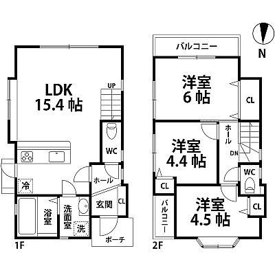 Floor plan. 22,800,000 yen, 3LDK+S, Land area 86.86 sq m , Building area 87.27 sq m floor plan