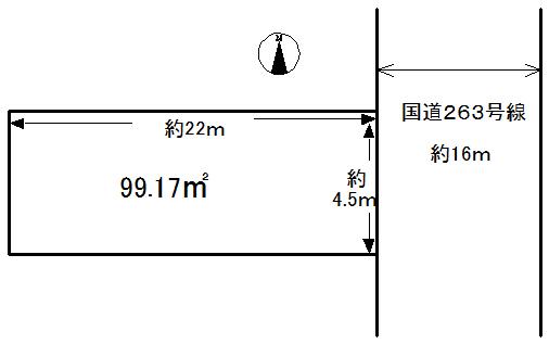 Compartment figure. Land price 16.2 million yen, Land area 99.17 sq m