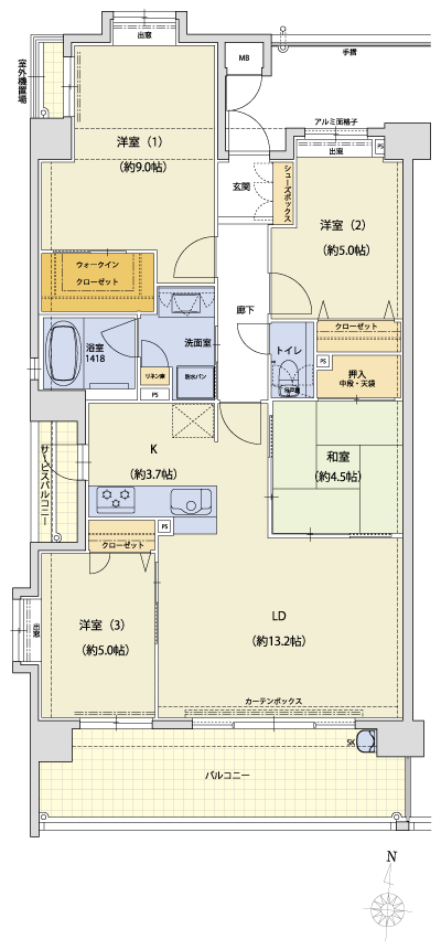Floor: 4LDK + WIC, the occupied area: 87.06 sq m, Price: 34.2 million yen