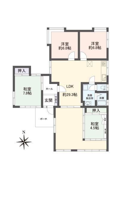 Floor plan. 31.5 million yen, 5LDK, Land area 274.69 sq m , Building area 102.64 sq m