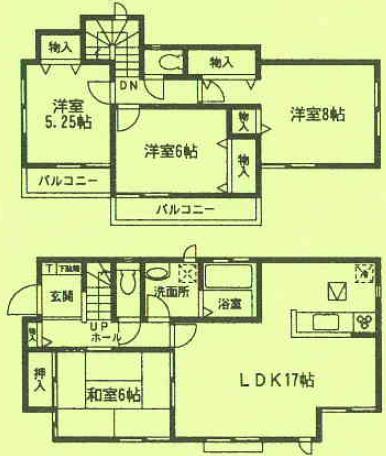 Floor plan. (1 Building), Price 31,800,000 yen, 4LDK, Land area 129.99 sq m , Building area 100.61 sq m