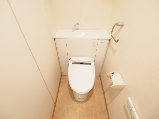 Toilet. Hot water, Toilet with washing toilet seat