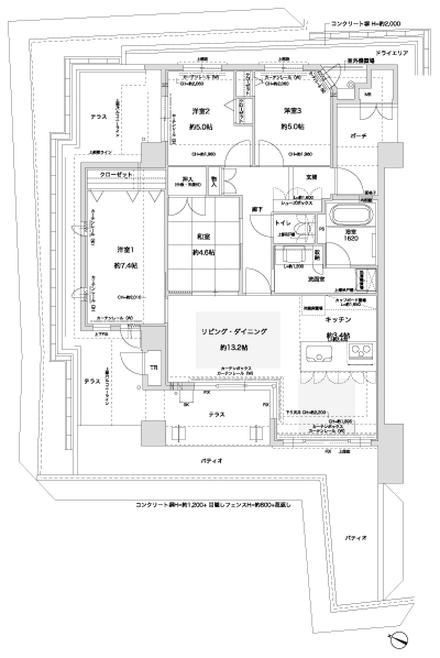 Floor: 4LDK, occupied area: 86.32 sq m, Price: 43.8 million yen