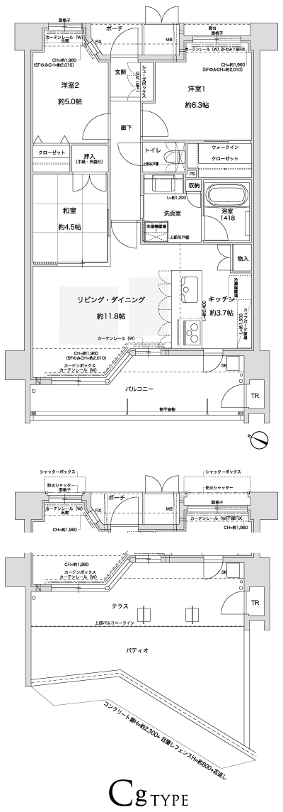 Floor: 3LDK, occupied area: 71.66 sq m, Price: 33.9 million yen