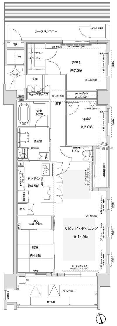 Floor: 3LDK, occupied area: 85.23 sq m, Price: 48.8 million yen