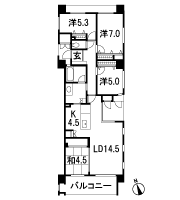 Floor: 4LDK, occupied area: 93.04 sq m, Price: 51.4 million yen