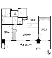 Floor: 2LDK, occupied area: 62.16 sq m, price: 36 million yen