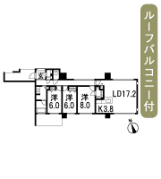 Floor: 3LDK, occupied area: 96.96 sq m, Price: 64.8 million yen