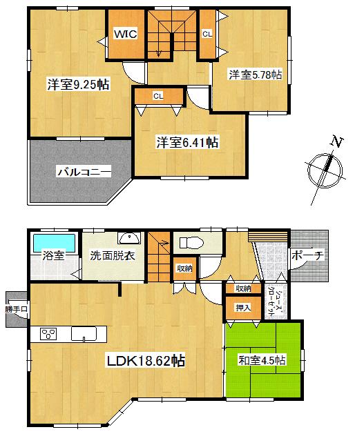 Floor plan. 27,800,000 yen, 4LDK, Land area 165.3 sq m , Building area 103.71 sq m