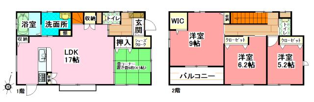 Floor plan. (No. 4 locations), Price 24,800,000 yen, 4LDK+S, Land area 182.42 sq m , Building area 101.22 sq m