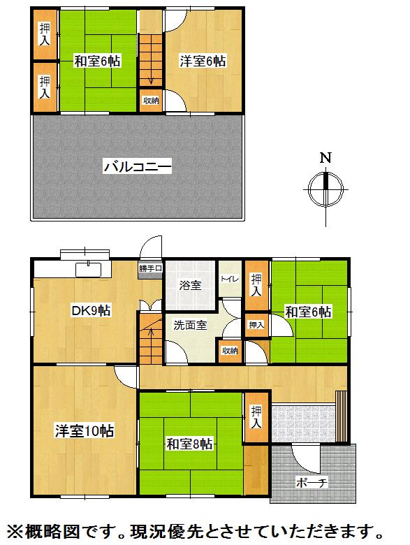 Floor plan. 22,850,000 yen, 5DK, Land area 279 sq m , Building area 116.88 sq m