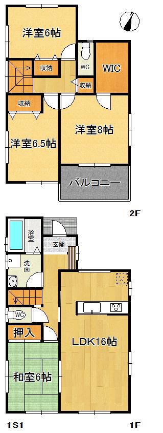Floor plan. 25,980,000 yen, 4LDK + S (storeroom), Land area 167.33 sq m , Building area 104.33 sq m remaining 1 Building only.  4LDK + War Quinn closet