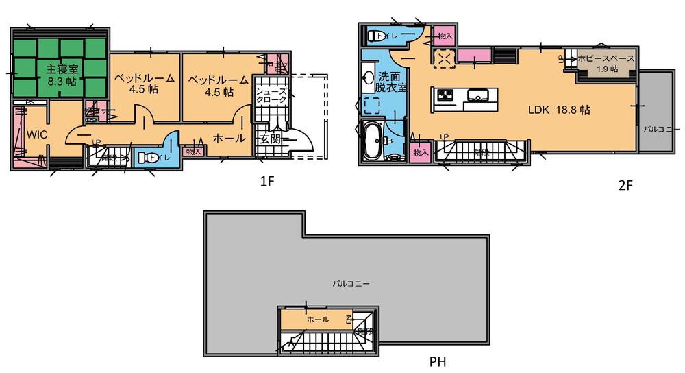Floor plan. 33,300,000 yen, 3LDK, Land area 161.45 sq m , Building area 104.74 sq m floor plan