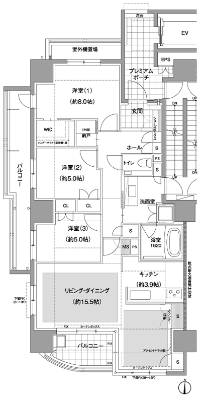 Floor: 3LDK, occupied area: 93.09 sq m, Price: 46,851,000 yen