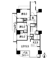 Floor: 3LDK, occupied area: 93.09 sq m, Price: 46,851,000 yen