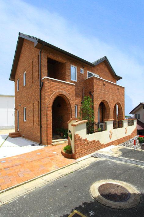 Building plan example (exterior photos).  ◆ Brickwork of the house ◆ Appearance is a picture
