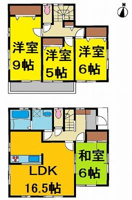 Floor plan. 28,480,000 yen, 4LDK, Land area 128.42 sq m , Building area 102.68 sq m