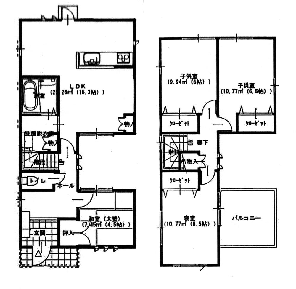 Floor plan. 29,980,000 yen, 4LDK, Land area 146.77 sq m , Building area 94.4 sq m