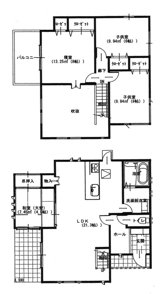Floor plan. 33,800,000 yen, 4LDK, Land area 173.69 sq m , Building area 109.71 sq m