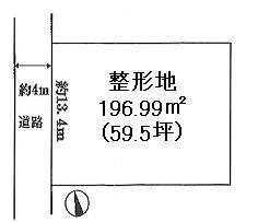 Compartment figure. Land price 23 million yen, Land area 196.99 sq m