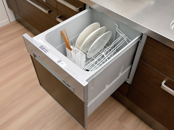 Kitchen.  [Dishwasher] Exert a reliable detergency and disinfecting effect in high temperature steam, Carried out in automatic to dry from cleaning in one switch, With reducing the burden of housework, It also contributes to water conservation. The built-in type, Is the type that can be out tableware and easier. (Same specifications)