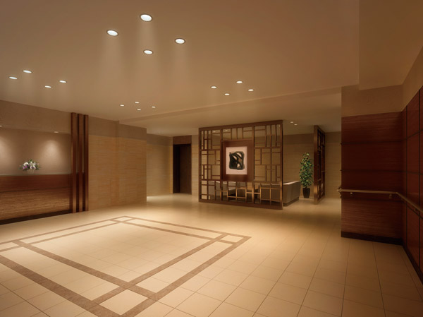 Shared facilities.  [Entrance hall] When you enter one step from the entrance, surrounded by planting, Space of Yingbin there is flowing time gently. Joy is the space that has been wrapped in a sense of luxury that will satisfy the to go. (Rendering)