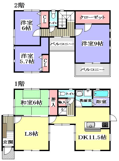 Floor plan. 30,760,000 yen, 4LDK, Land area 161.83 sq m , Building area 110.16 sq m