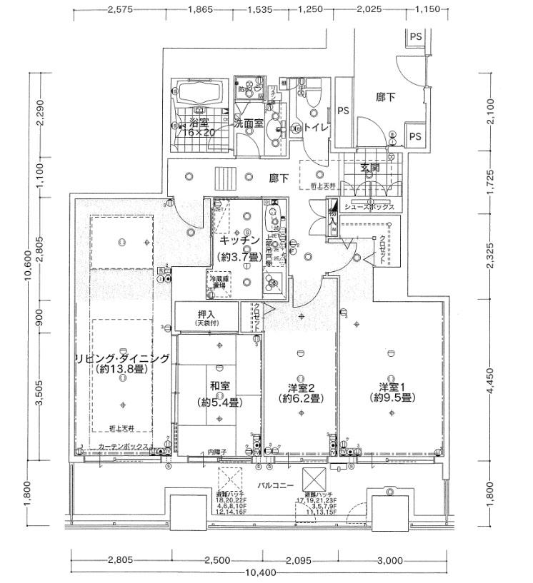 Floor plan. 3LDK, Price 42 million yen, Occupied area 90.28 sq m , Balcony area 18.72 sq m