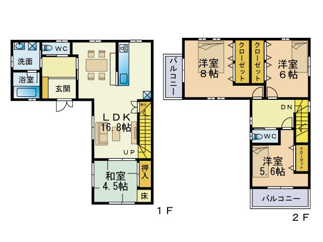 Floor plan. 28,900,000 yen, 4LDK, Land area 161.71 sq m , Building area 102.67 sq m