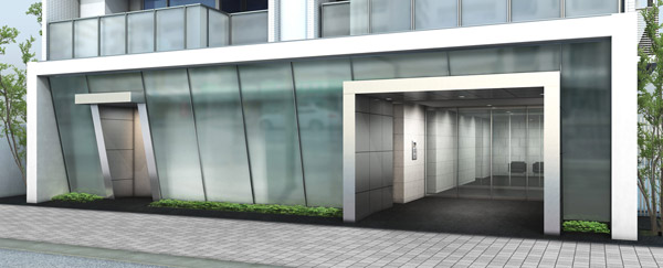 Shared facilities. Entrance Rendering