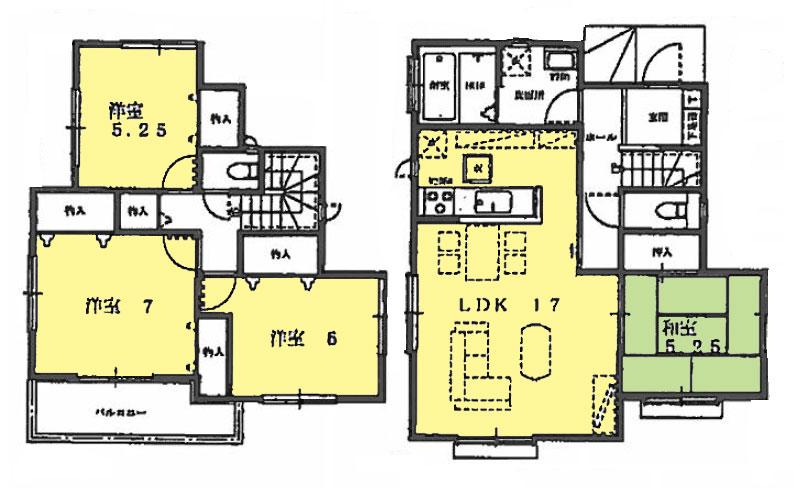 Floor plan. 29,800,000 yen, 4LDK, Land area 146.41 sq m , Building area 98.12 sq m floor plan (4LDK)