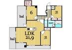 Floor plan. 3LDK, Price 29,800,000 yen, Occupied area 87.21 sq m , Balcony area 29.45 sq m