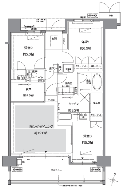 Floor: 3LDK + storeroom, occupied area: 75.27 sq m, Price: 35,600,000 yen ・ 42,200,000 yen