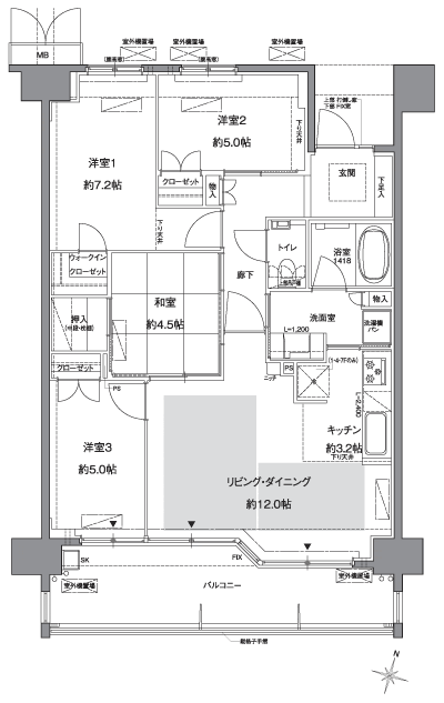 Floor: 4LDK, the area occupied: 81.9 sq m, Price: 38.7 million yen