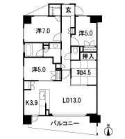 Floor: 4LDK, occupied area: 85.51 sq m, Price: 42.3 million yen