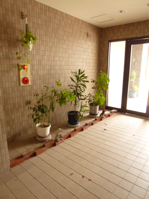 Toilet. To calm space also rich green. 