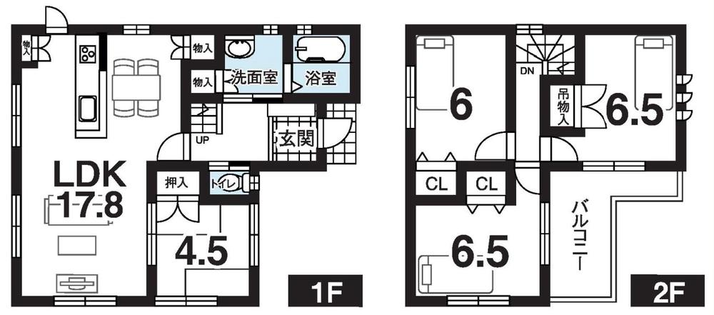 Floor plan. 37,998,000 yen, 4LDK, Land area 135.57 sq m , Building area 94.39 sq m   ☆ Floor plan ☆ Land spacious about 41 square meters! Living spacious 17.8 Pledge