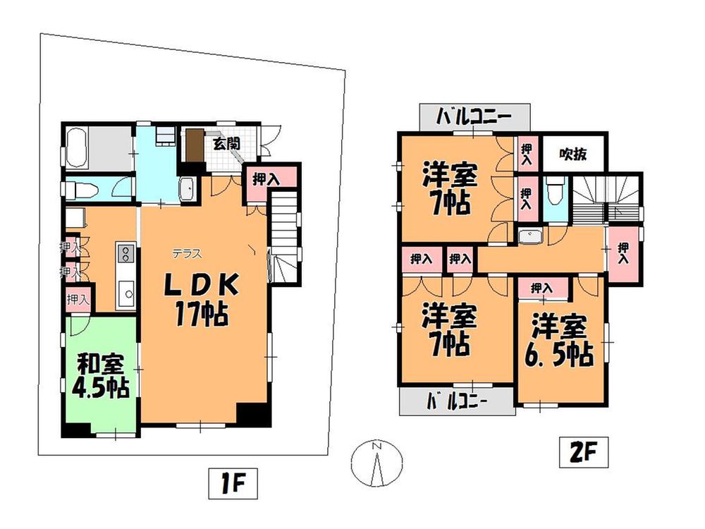 Floor plan. 36,800,000 yen, 4LDK, Land area 103.74 sq m , Building area 109.04 sq m