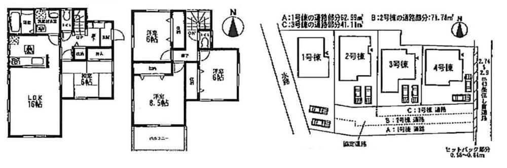 Floor plan. 22,980,000 yen, 4LDK, Land area 136.1 sq m , Building area 102.67 sq m   ☆ Floor plan ☆ All room 6 Pledge or more parking or two!