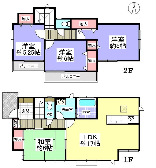 Floor plan. 31,800,000 yen, 4LDK, Land area 129.99 sq m , Building area 100.61 sq m