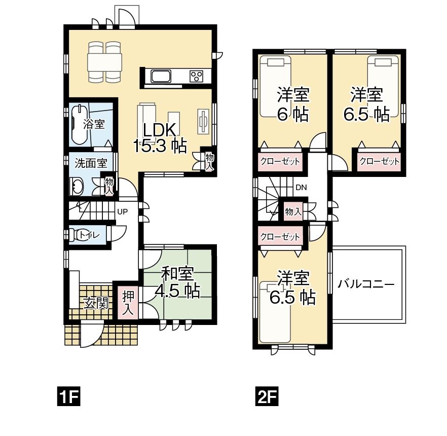 Floor plan. 29,980,000 yen, 4LDK, Land area 146.77 sq m , Building area 94.4 sq m   ☆ This floor plan was arranged Tsuboniwa. Is a little bit different floor plan is characterized by ☆