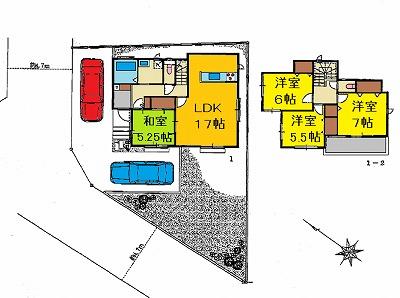 Floor plan. 28.8 million yen, 4LDK, Land area 172.84 sq m , Building area 98.53 sq m