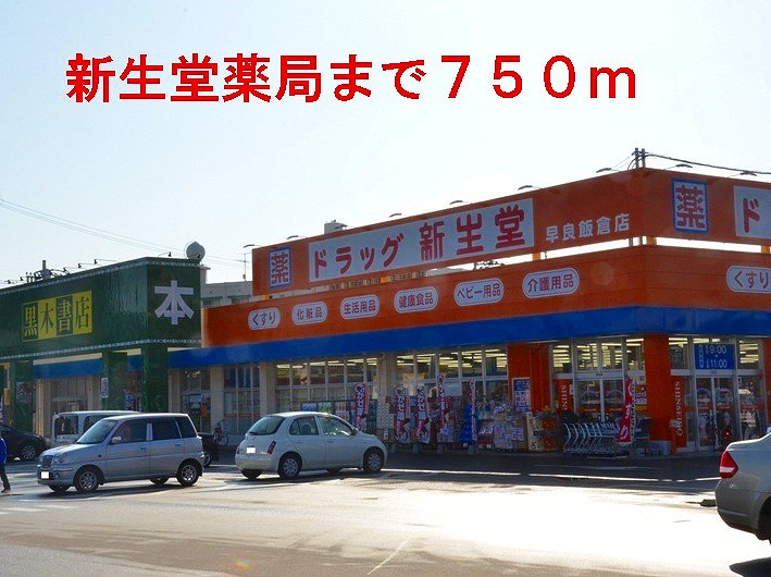 Dorakkusutoa. Shinseido 750m until the pharmacy (drugstore)