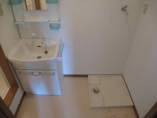 Washroom. With basin undressing space