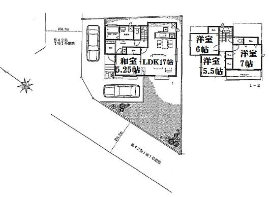 Floor plan. 27,900,000 yen, 4LDK, Land area 172.84 sq m , Building area 98.53 sq m   ☆ Floor plan ☆ It was completed subway Nanakuma line "Mononoke" station 12 minutes' walk! Please feel free to contact us to free dial 0120-919-710!