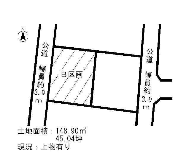 Compartment figure. Land price 44,300,000 yen, Land area 148.9 sq m