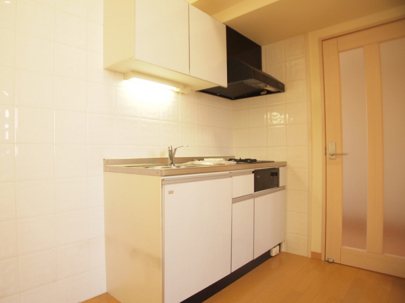 Kitchen. It is a two-necked system kitchen with stove