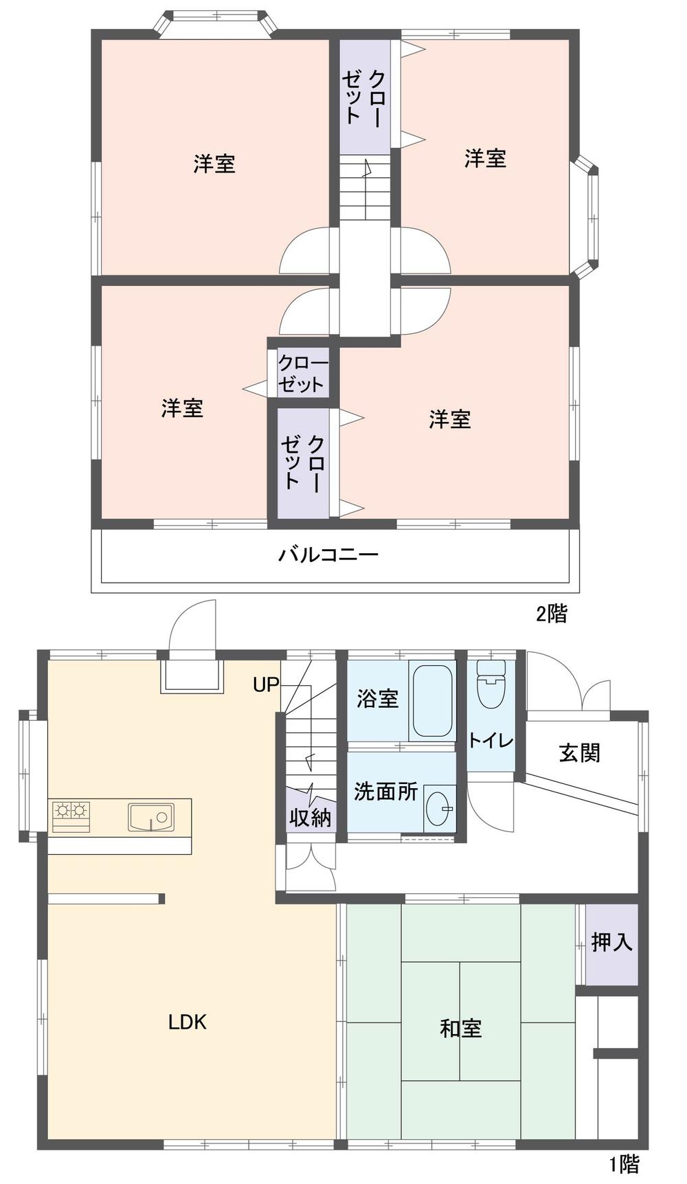 Floor plan. 21,800,000 yen, 5LDK, Land area 187.7 sq m , Building area 138.18 sq m