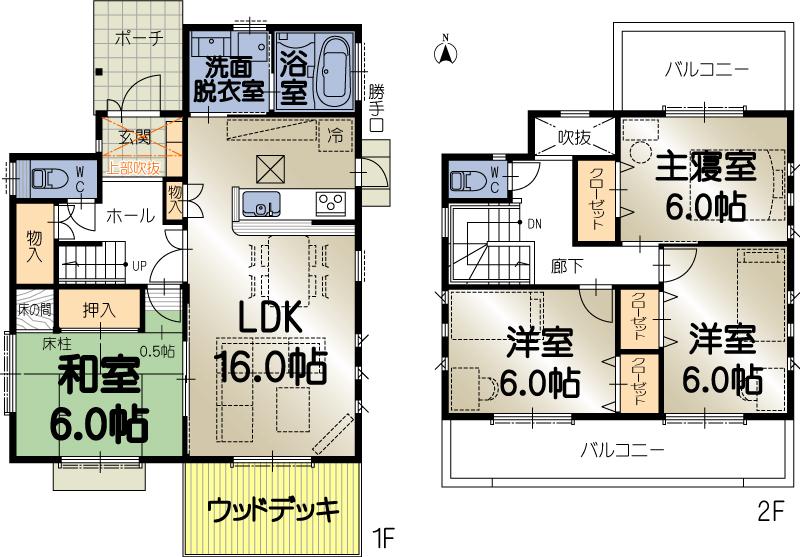 Floor plan. 30.5 million yen, 4LDK, Land area 141.44 sq m , Building area 101.02 sq m