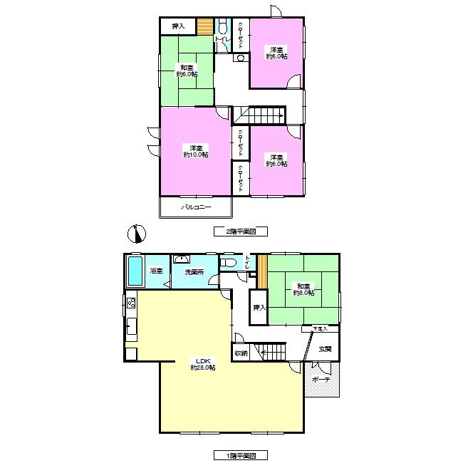 Floor plan. 56,800,000 yen, 5LDK, Land area 150.34 sq m , Building area 152.36 sq m   ■ 2013 September large-scale renovation completed! 
